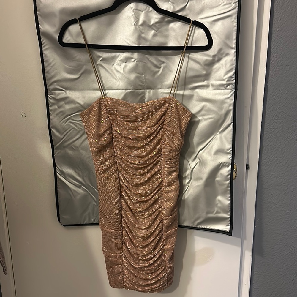 Pink sequence dress